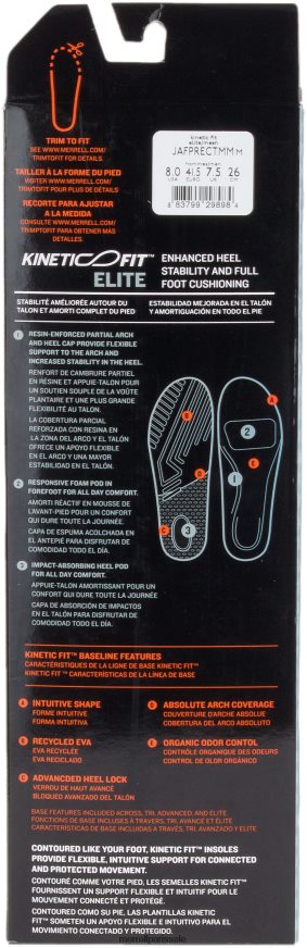 Merrell assise plantaire élite à ajustement cinétique (jafprectmm) 400HN730 vêtements engrener Hommes