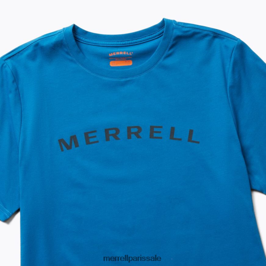 Merrell t-shirt à manches courtes avec inscription verbale (jms26332-352) 400HN583 vêtements bleu Hommes