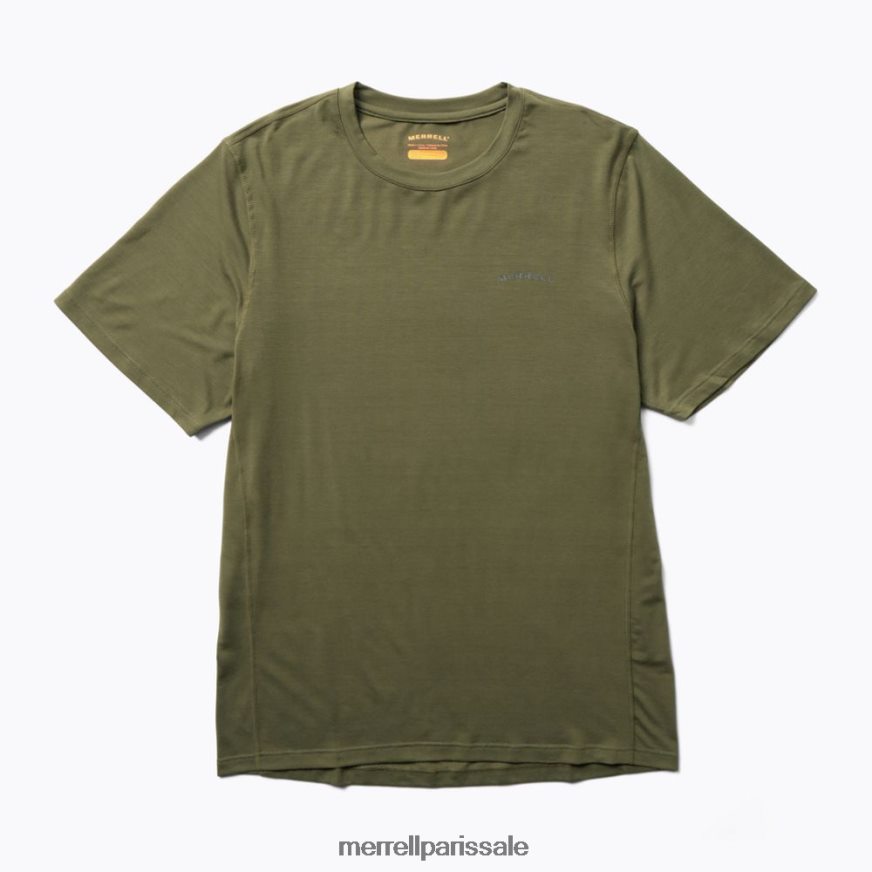 Merrell t-shirt de tous les jours avec tencel (jms26443-326) 400HN150 vêtements olive poussiéreuse Hommes