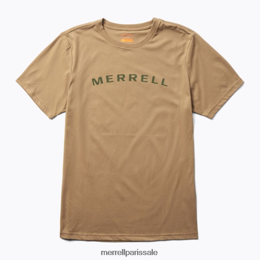 Merrell t-shirt à manches courtes avec inscription verbale (jms26332-176) 400HN586 vêtements teinte sépia Hommes