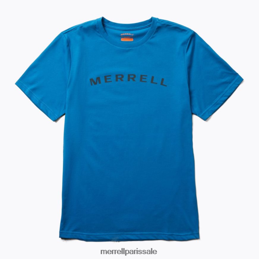 Merrell t-shirt à manches courtes avec inscription verbale (jms26332-352) 400HN583 vêtements bleu Hommes
